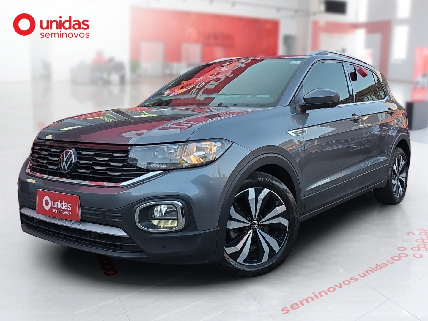 Volkswagen T-Cross Hig. 250 TSI 1.4 Flex 16V 5p Aut na cor Cinza em Joinville / SC - 1005939
