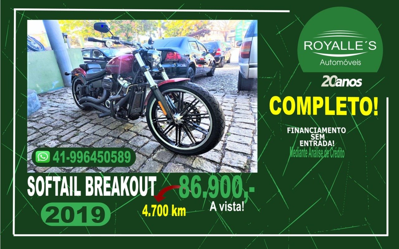 HARLEY-DAVIDSON SOFTAIL BREAKOUT FXBRS  na cor Vermelho em Curitiba / PR - 1025648