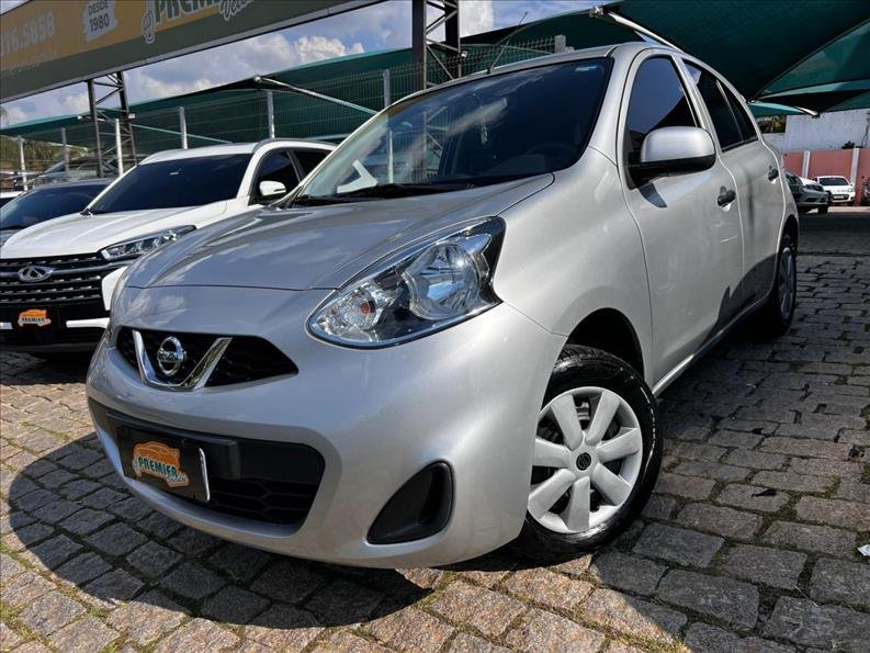 Nissan MARCH S 1.0 12V Flex 5p na cor Prata em Vinhedo / SP - 1031649