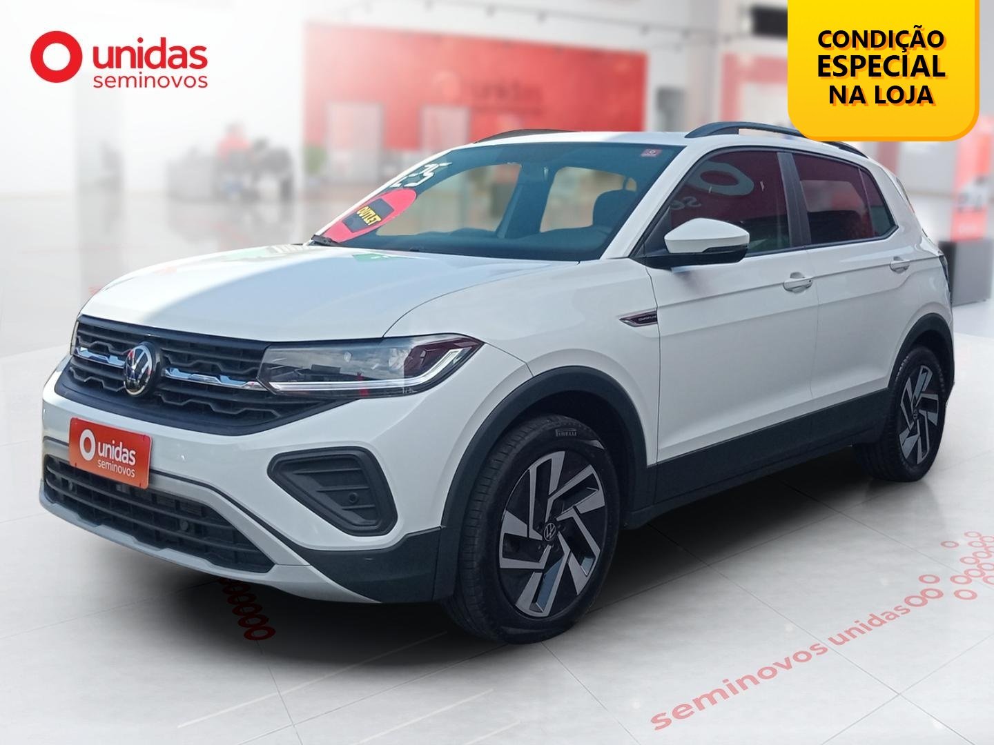 Volkswagen T-Cross Comfor. 200 TSI 1.0 Flex 5p Aut. na cor Branco em Joinville / SC - 1080030