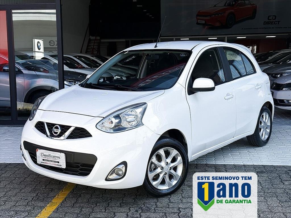 Nissan MARCH SV 1.6 16V FlexStart 5p Aut. na cor Branco em Campinas / SP - 11749