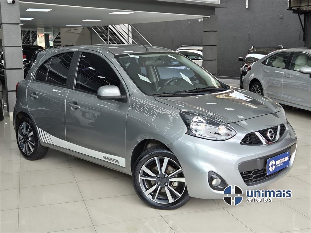 Nissan MARCH SL 1.6 16V FlexStart 5p Aut. na cor Cinza em Campinas / SP - 14779