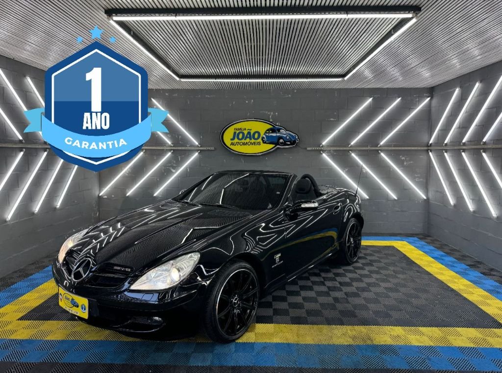 Mercedes-Benz SLK-200 Kompressor 16V/ 200 CGI 16V na cor Preto no Alvorada / RS - 20359