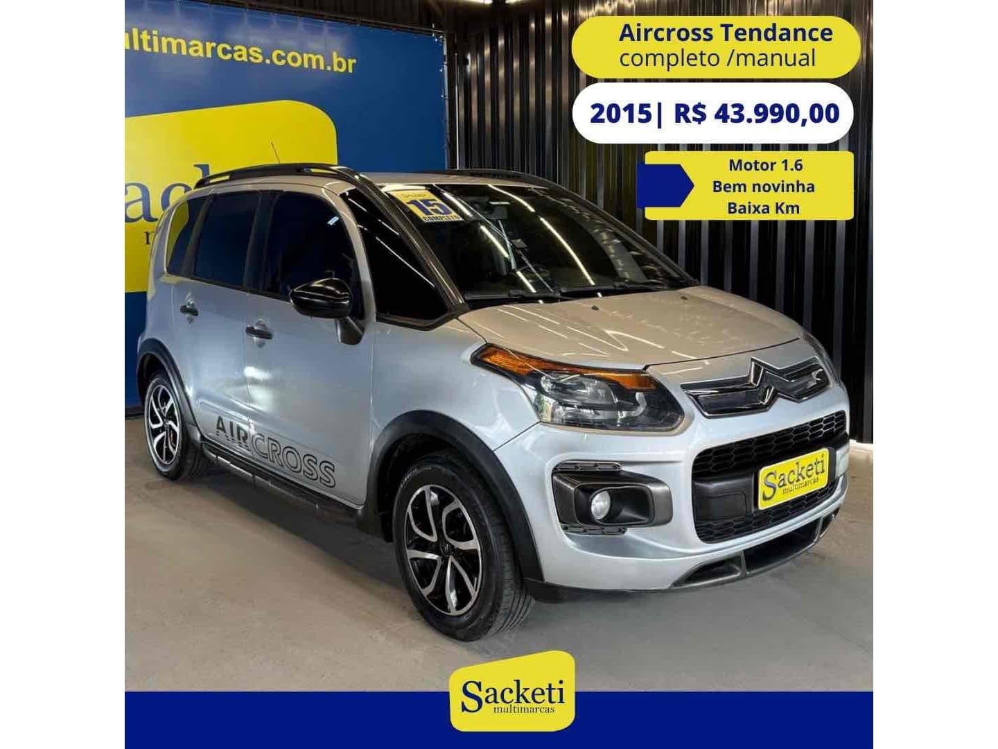 Citroën C3 Aircross TENDANCE 1.6 Flex 16V 5p Mec. na cor Cinza em Içara / SC - 22601