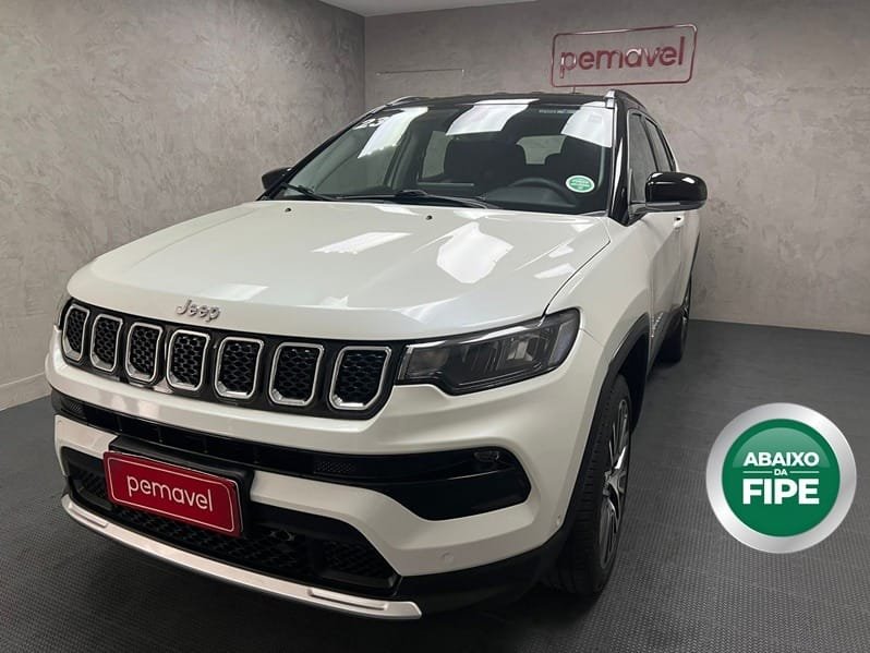 Jeep Compass LIMITED T270 1.3 TB 4x2 Flex Aut na cor Branco em São José / SC - 23429