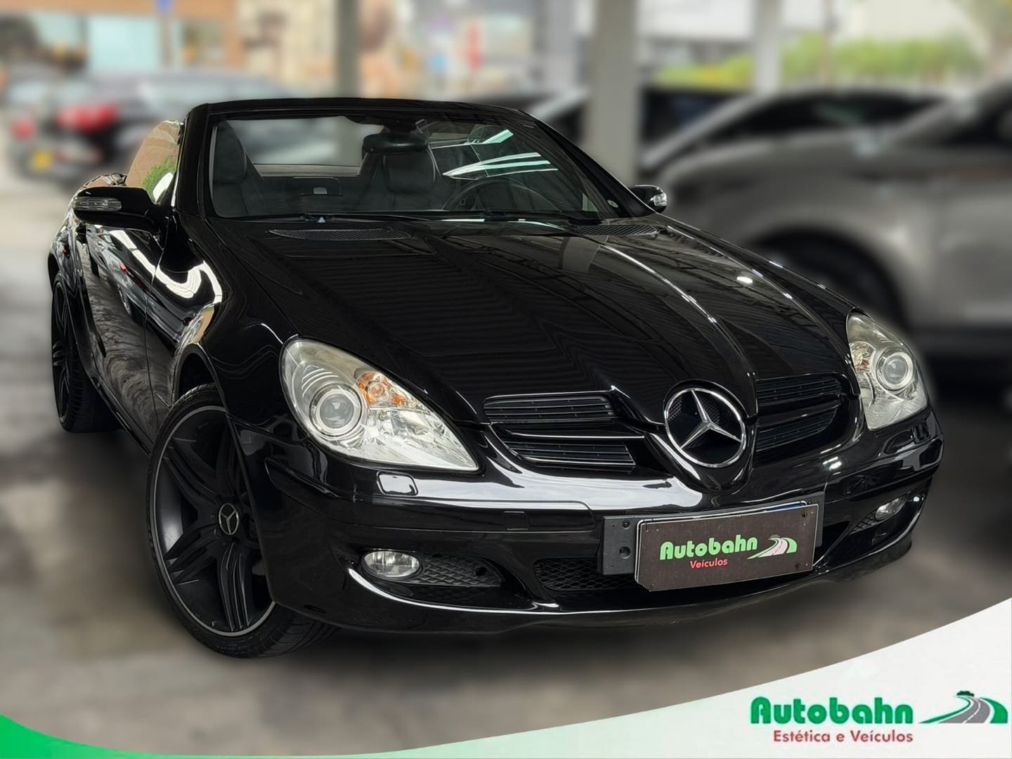 Mercedes-Benz SLK-200 Kompressor 16V/ 200 CGI 16V na cor Preto em Joinville / SC - 24271