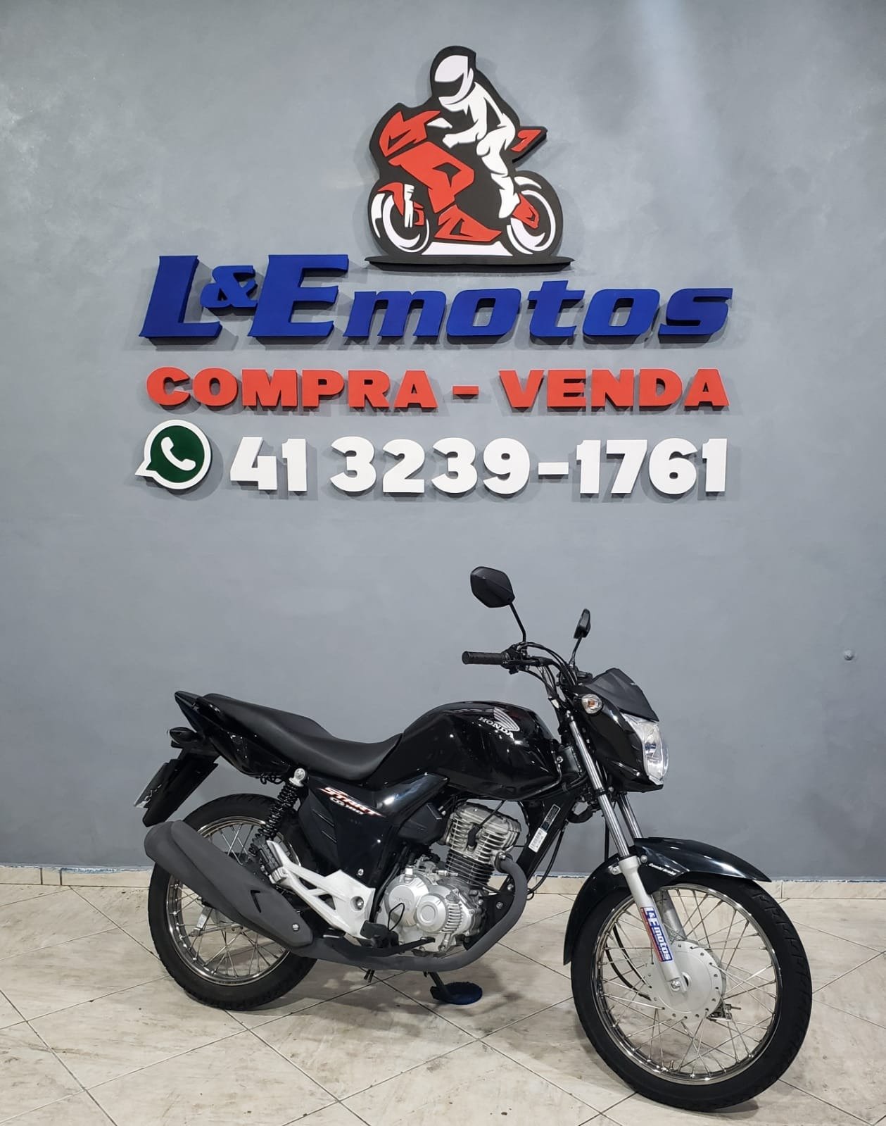 Honda CG 160 START  na cor Preto em Curitiba / PR - 25368