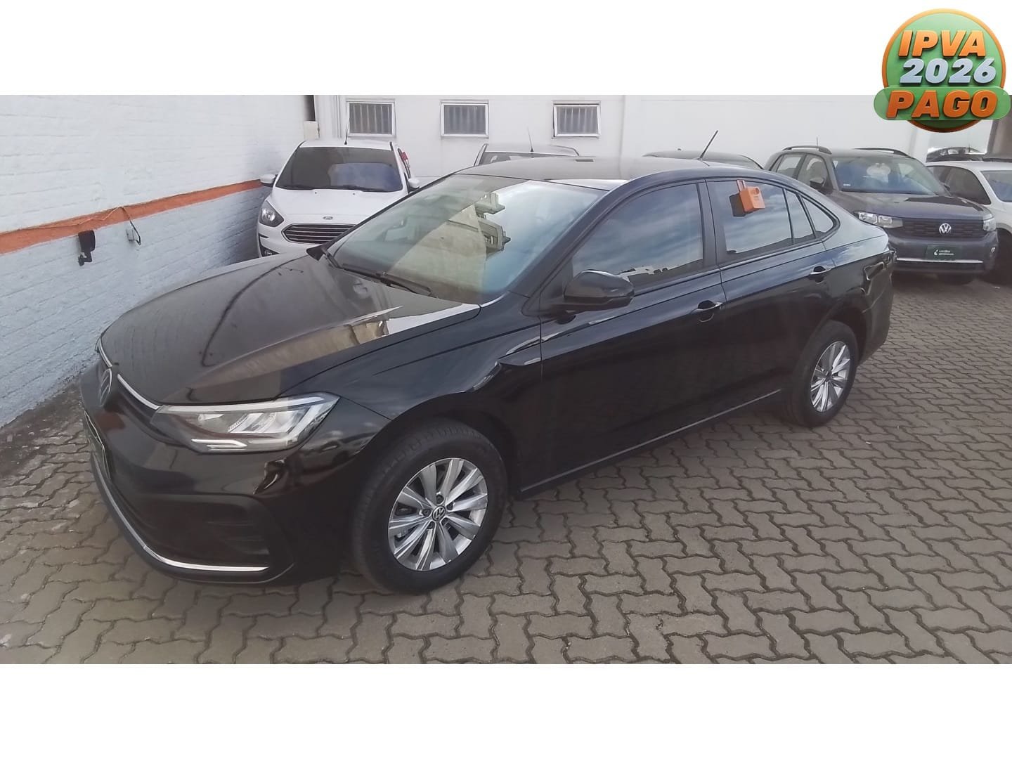 VW - VolksWagen VIRTUS TSI 1.0 Flex 12V 4p Aut. na cor Preto no Pelotas / RS - 28653