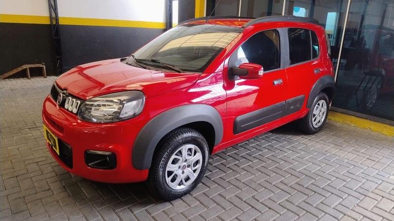 Fiat UNO WAY 1.0 EVO Fire Flex 8V 2p na cor Vermelho em Curitiba / PR - 36197