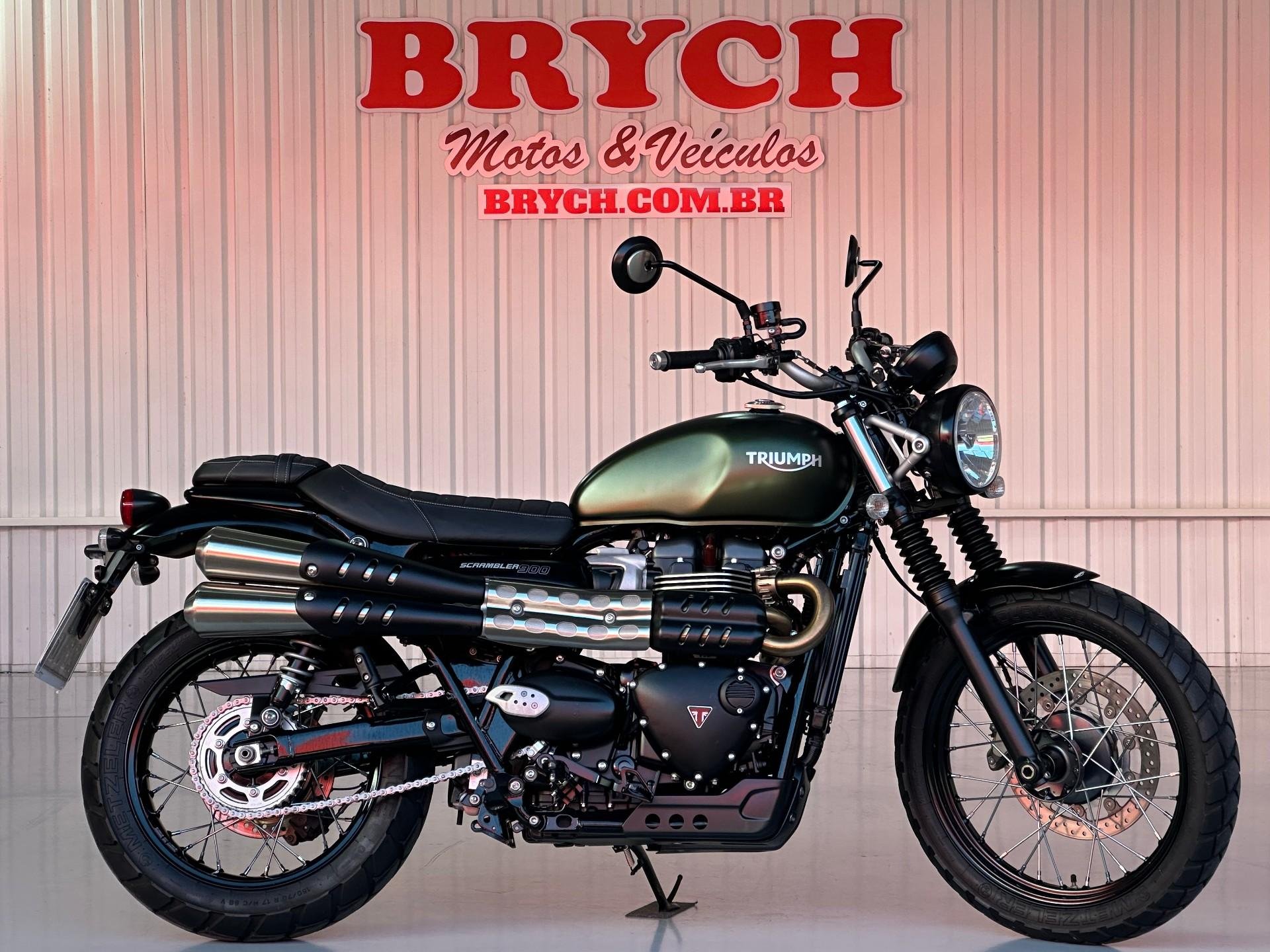 TRIUMPH SCRAMBLER 900cc  na cor Verde em Pomerode / SC - 41678