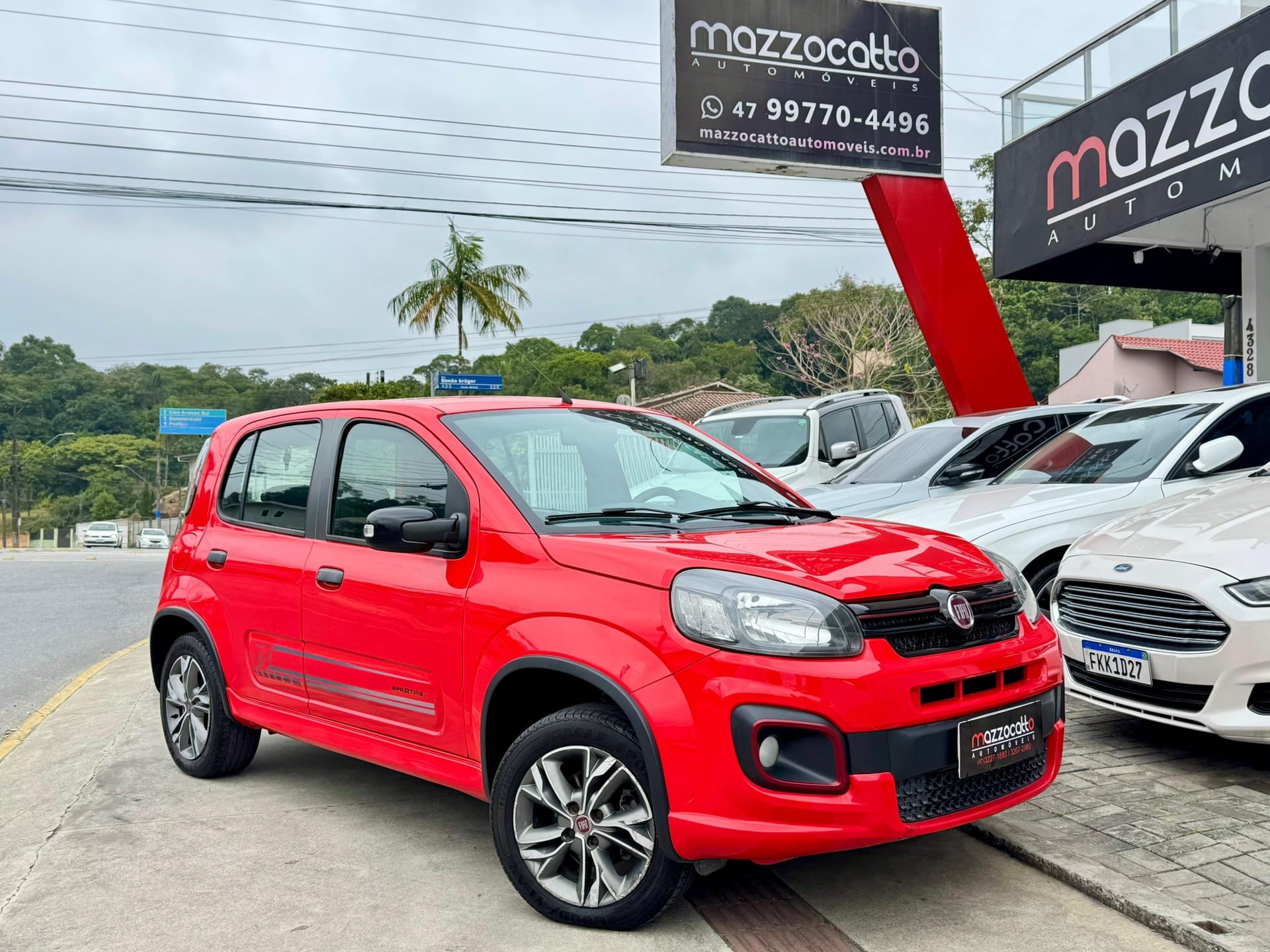Fiat Uno SPORTING Dual./GSR 1.3 Flex 8V 5p na cor Vermelho em Joinville / SC - 41762