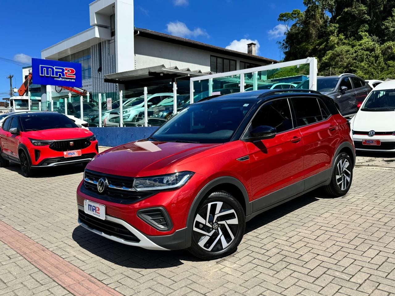 Volkswagen T-Cross 200 TSI 1.0 Flex 12V 5p Aut. na cor Vermelho em Joinville / SC - 42771