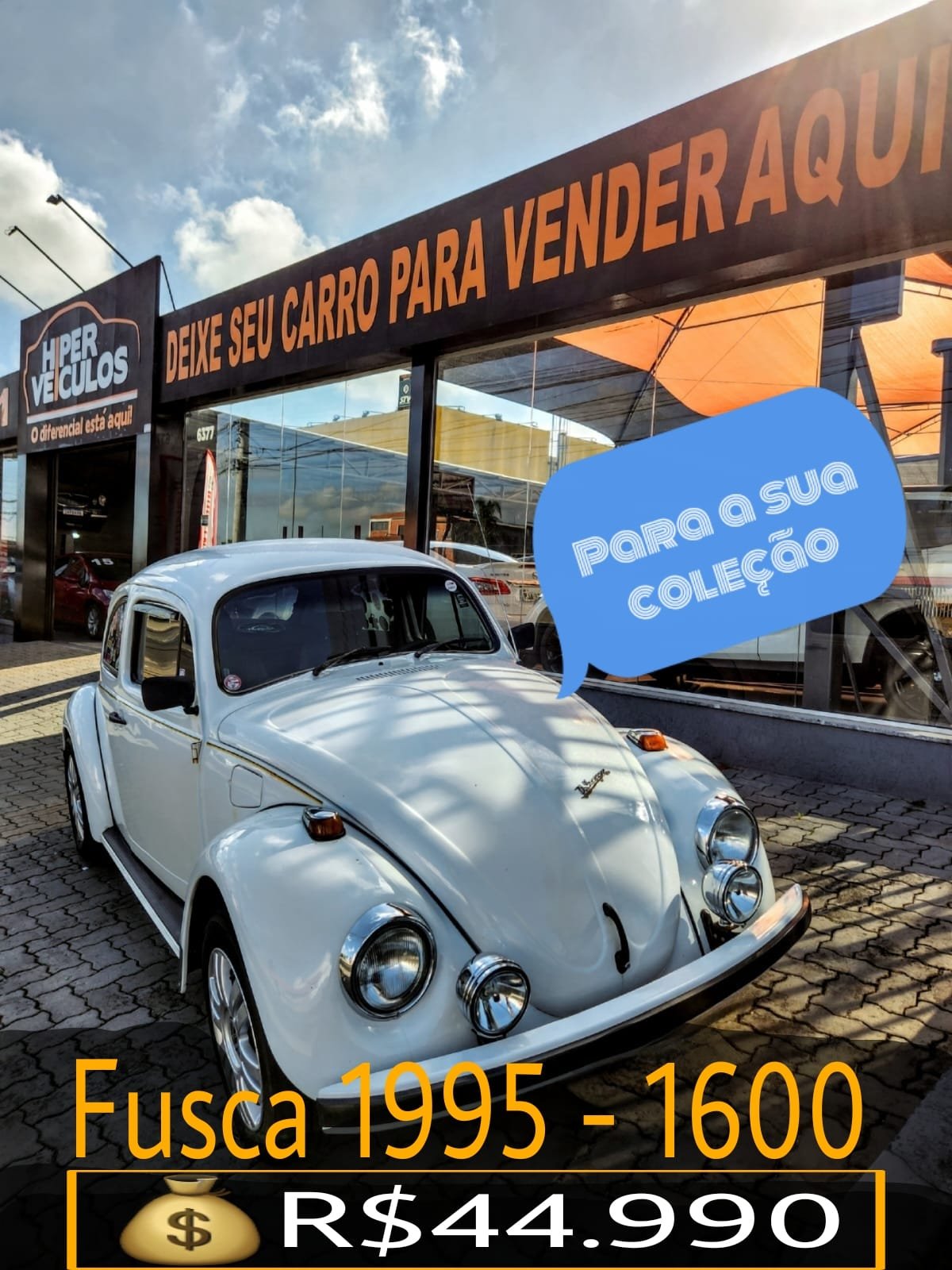 Volkswagen Fusca 1300/1300L na cor Branco no Canoas / RS - 46630