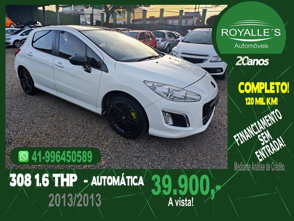 Peugeot 308 Feline/Griffe 1.6 Turbo 16V 5p Aut. na cor Branco em Curitiba / PR - 55349