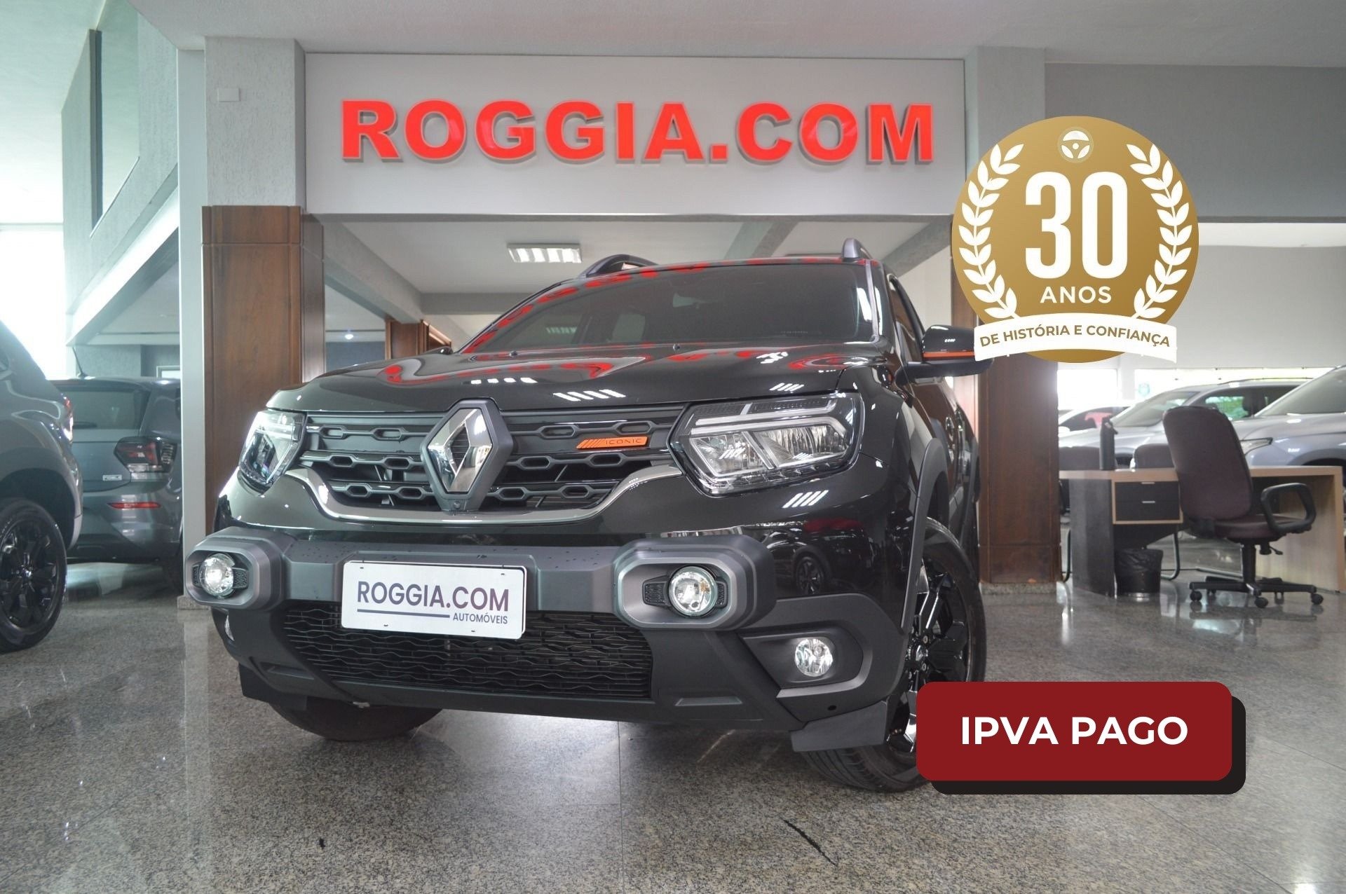Renault Duster Iconic Plus 1.3 TB 16V Flex Aut. na cor Preto em Curitiba / PR - 55620