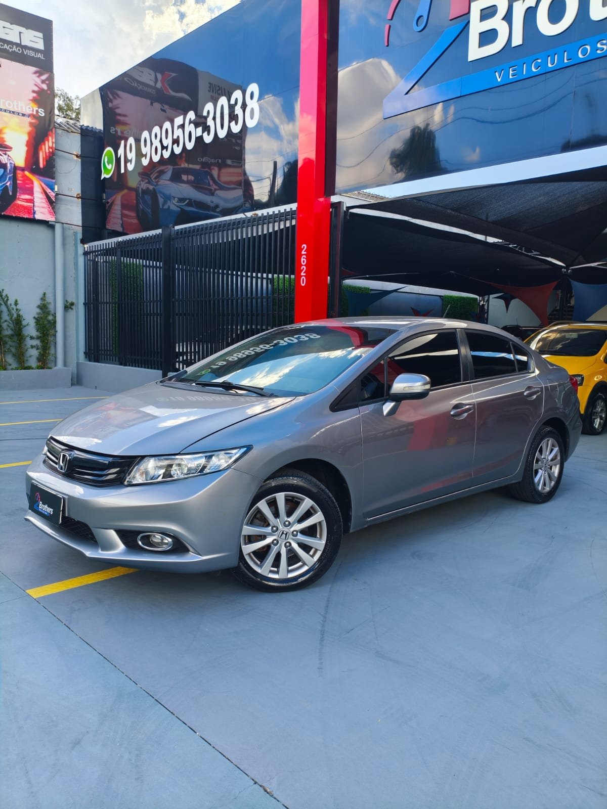 Honda Civic Sedan LXR 2.0 Flexone 16V Aut. 4p na cor Cinza em Campinas / SP - 6150