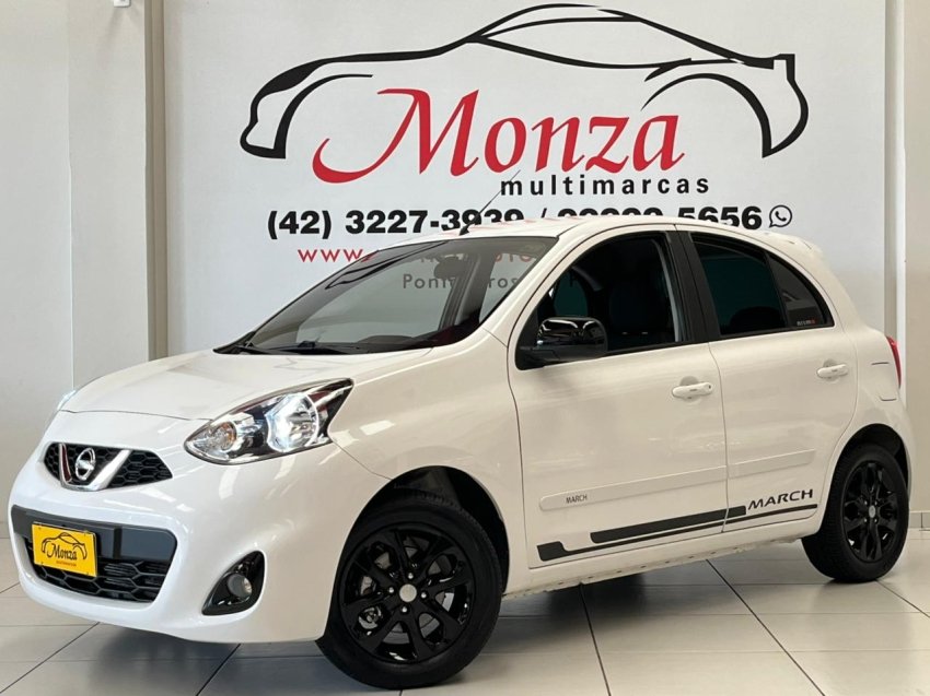 Nissan MARCH SV 1.6 16V Flex Fuel na cor Branco em Ponta Grossa / PR - 775192