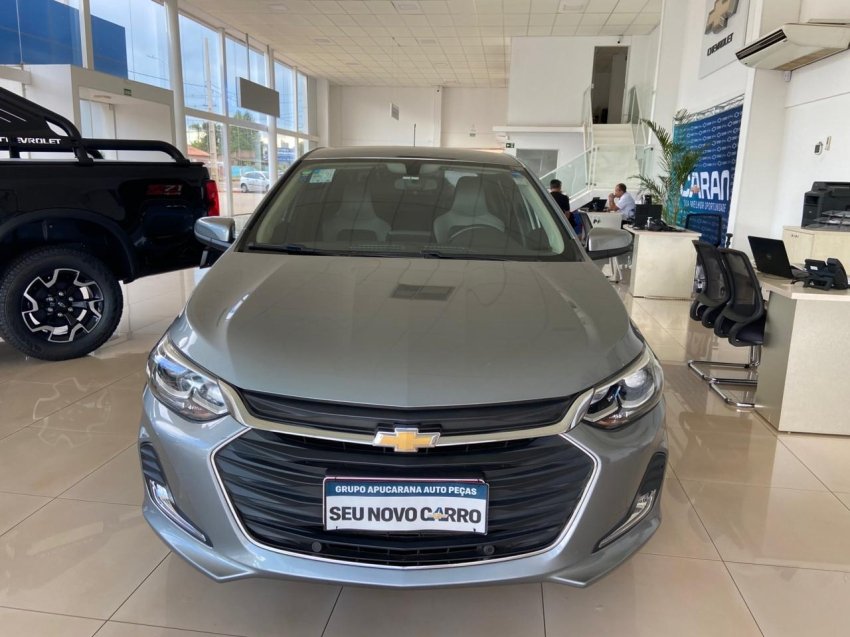Chevrolet Onix HATCH PREM. 1.0 12V TB Flex 5p Aut. na cor Cinza em Apucarana / PR - 779957