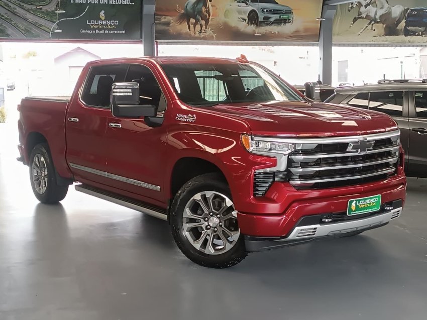 Chevrolet Silverado High Country 5.3 V8 AWD Aut. na cor Vermelho em Ponta Grossa / PR - 787963