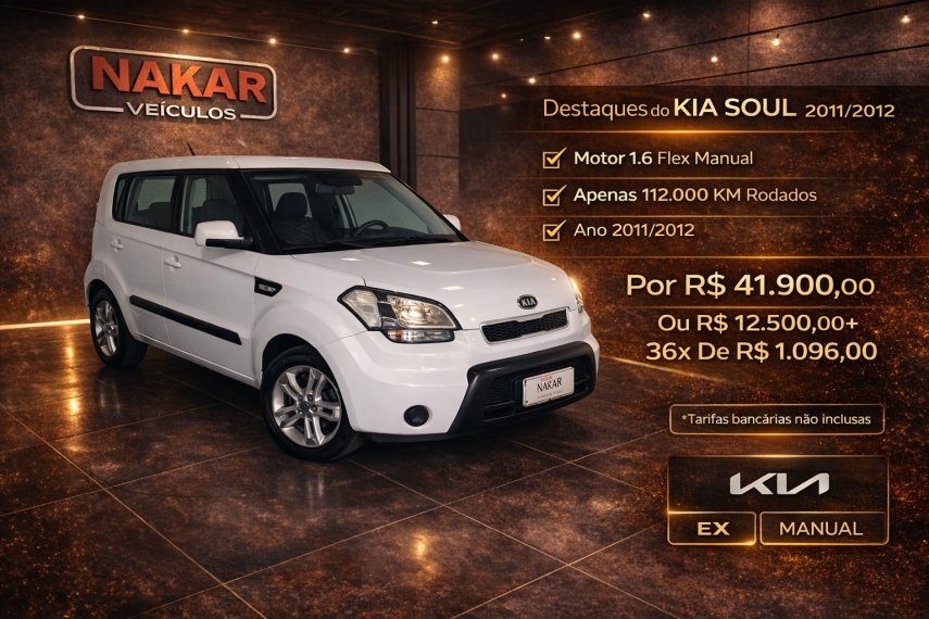 Kia SOUL 1.6/ 1.6 16V FLEX Mec. na cor Branco no Porto Alegre / RS - 817815