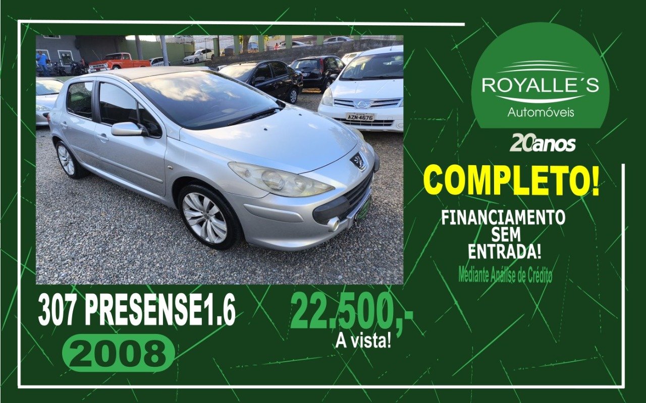 Peugeot 307 Soleil/ Presence 1.6/1.6 Flex 16V 5p na cor Prata em Curitiba / PR - 820904
