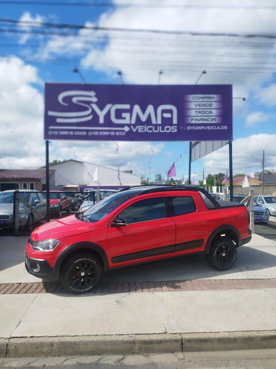 Volkswagen Saveiro CROSSOVER 1.6 Mi Total Flex 8V na cor Vermelho em São Mateus do Sul / PR - 825432