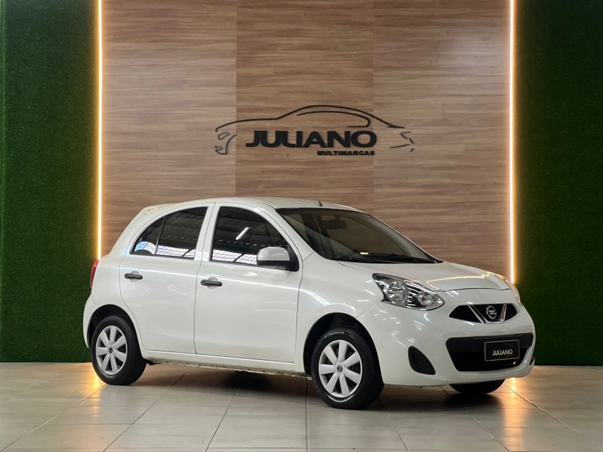 Nissan MARCH S 1.0 12V Flex 5p na cor Branco no Novo Hamburgo / RS - 825469