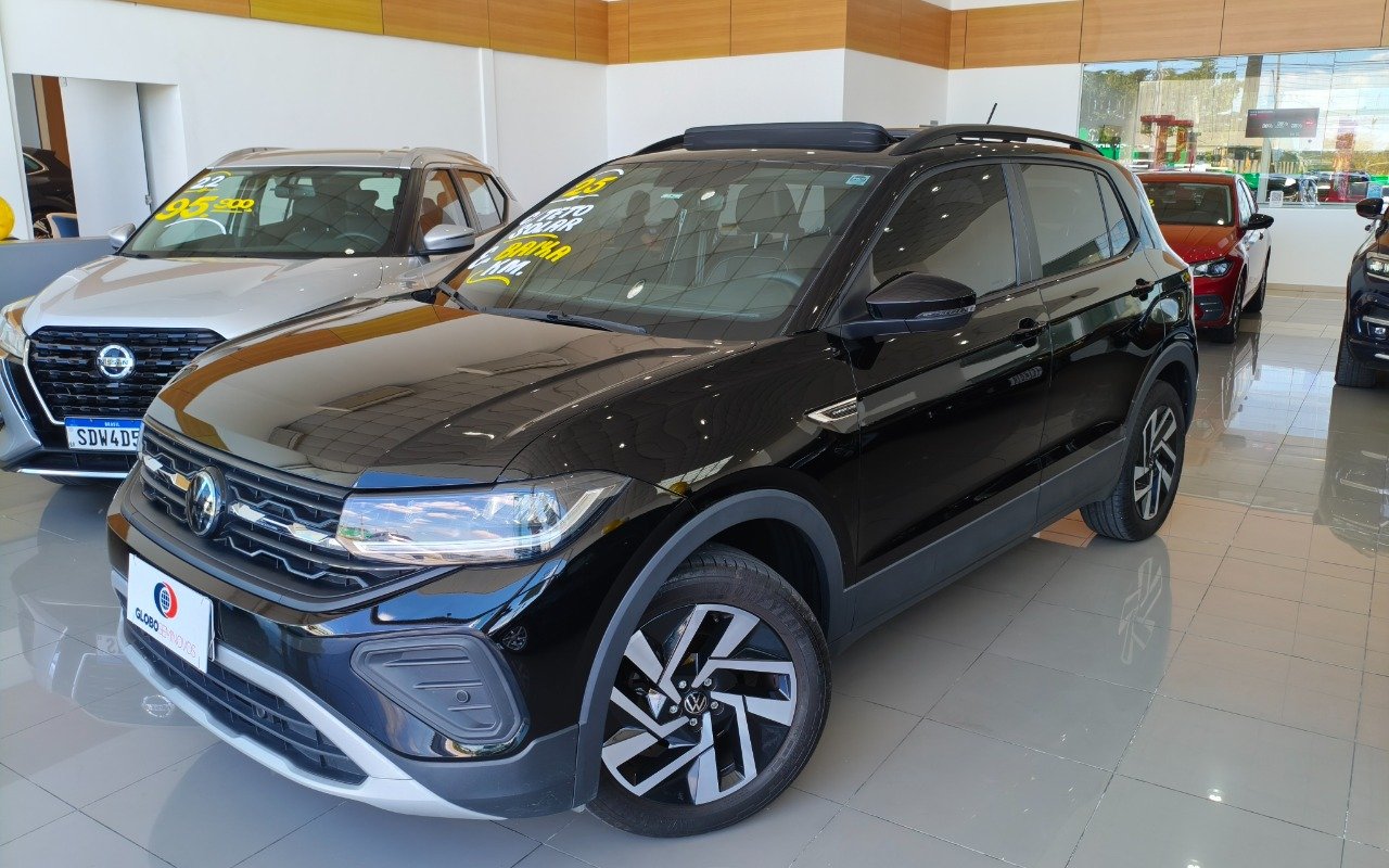 Volkswagen T-Cross Comfor. 200 TSI 1.0 Flex 5p Aut. na cor Preto em São José dos Pinhais / PR - 844239