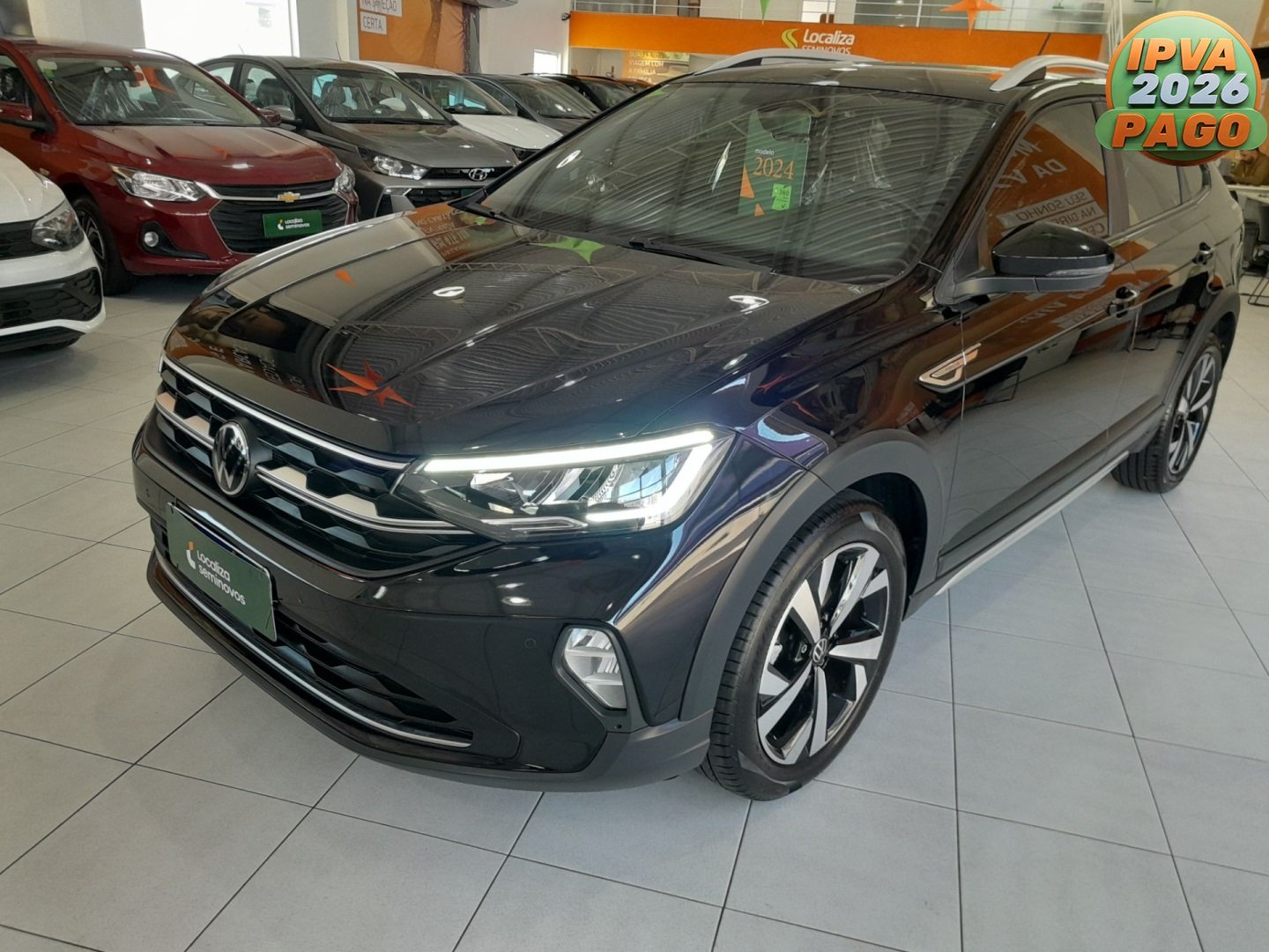 Volkswagen Nivus Highline 1.0 200 TSI Flex Aut. na cor Preto em Blumenau / SC - 851713