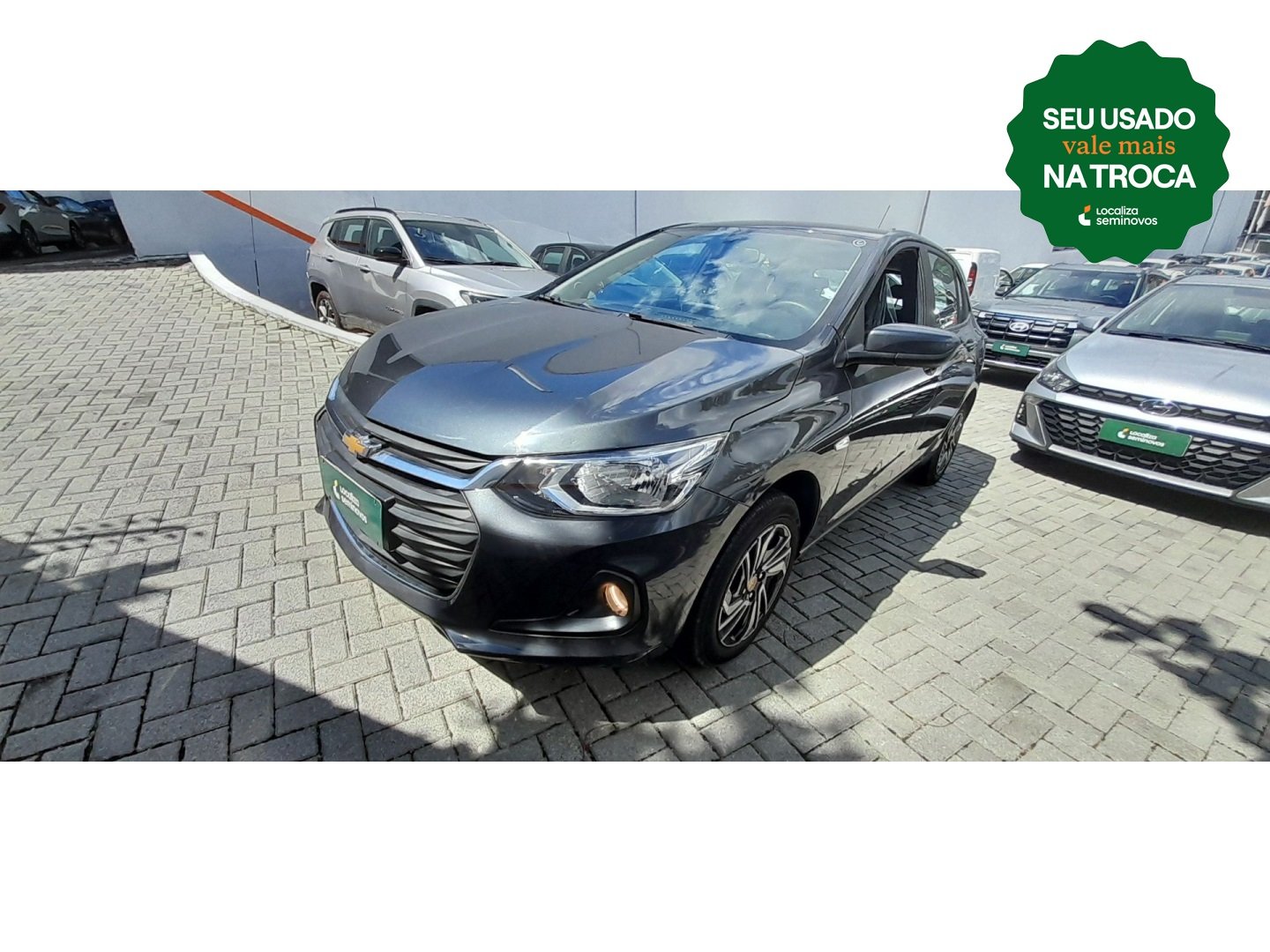 Chevrolet ONIX HATCH LT 1.0 12V TB Flex 5p Mec. na cor Cinza em Brusque / SC - 852342