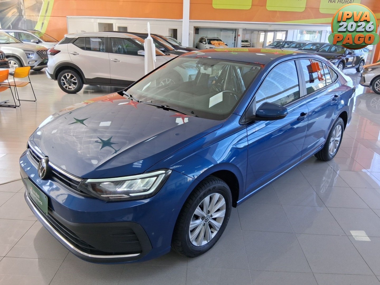 Volkswagen Virtus TSI 1.0 Flex 12V 4p Aut. na cor Azul em Lages / SC - 857297