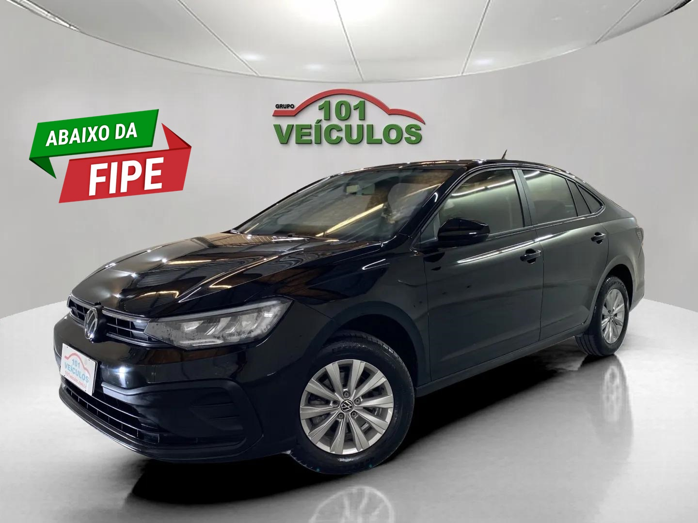 Volkswagen Virtus TSI 1.0 Flex 12V 4p Aut. na cor Preto em São José / SC - 872960