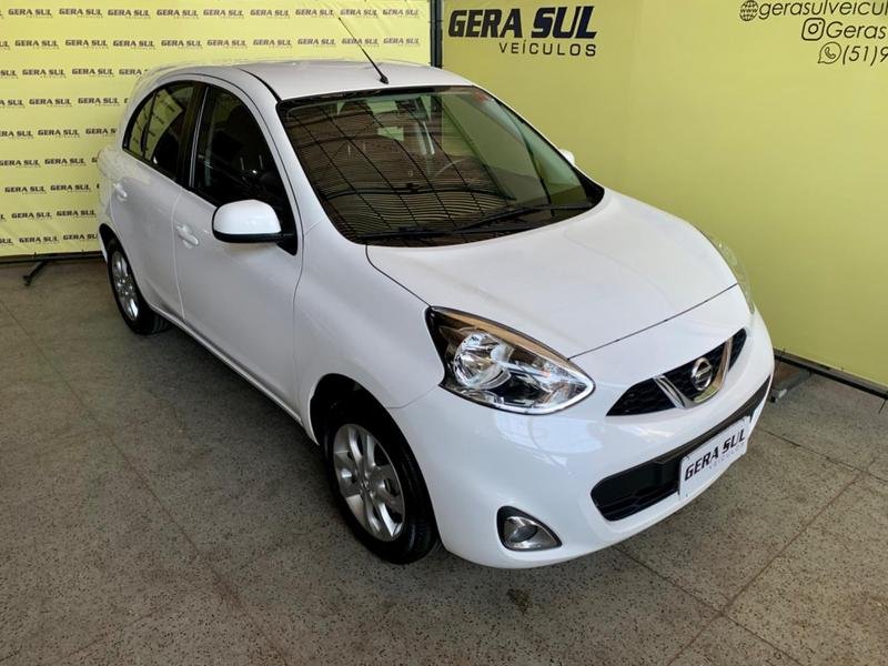 Nissan MARCH SV 1.0 12V Flex 5p na cor Branco no Porto Alegre / RS - 877917