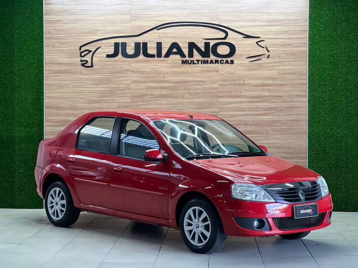 Renault Logan Expression Hi-Flex 1.6 8V 4p na cor Vermelho no Novo Hamburgo / RS - 883960