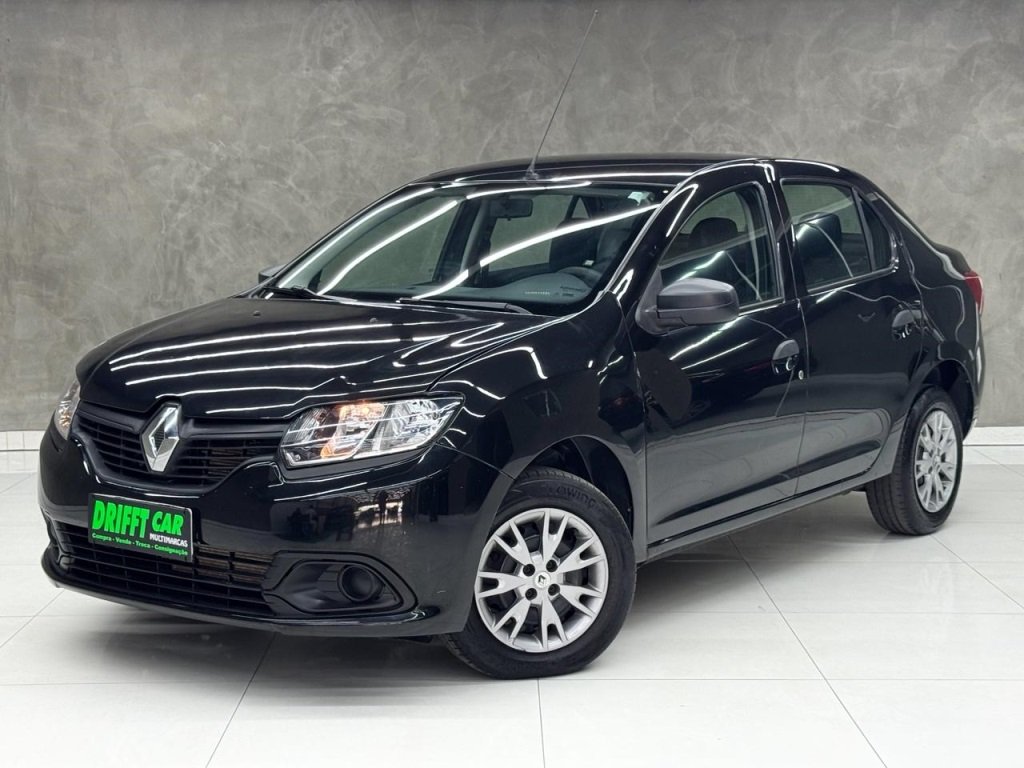 Renault Logan Authentique Flex 1.0 12V 4p na cor Preto em Colombo / PR - 887410