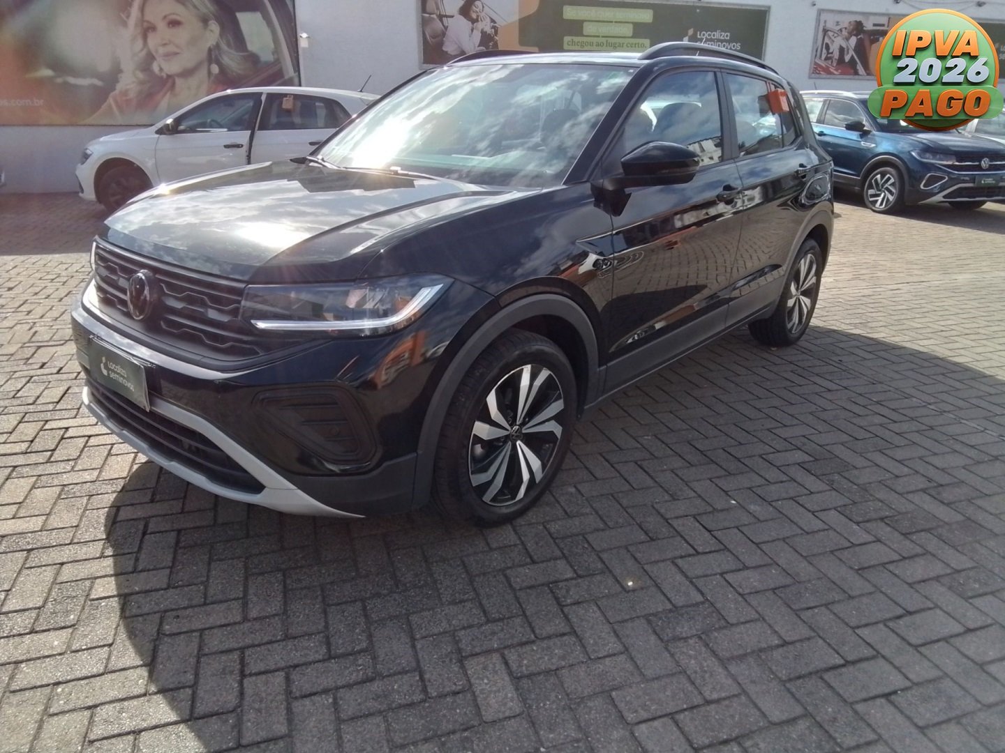 Volkswagen T-Cross 200 TSI 1.0 Flex 12V 5p Aut. na cor Preto no Canoas / RS - 893597