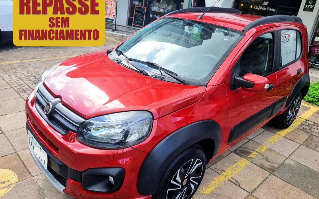 Fiat Uno WAY Dual./GSR 1.3 Flex 8V 5p na cor Vermelho no Porto Alegre / RS - 895027