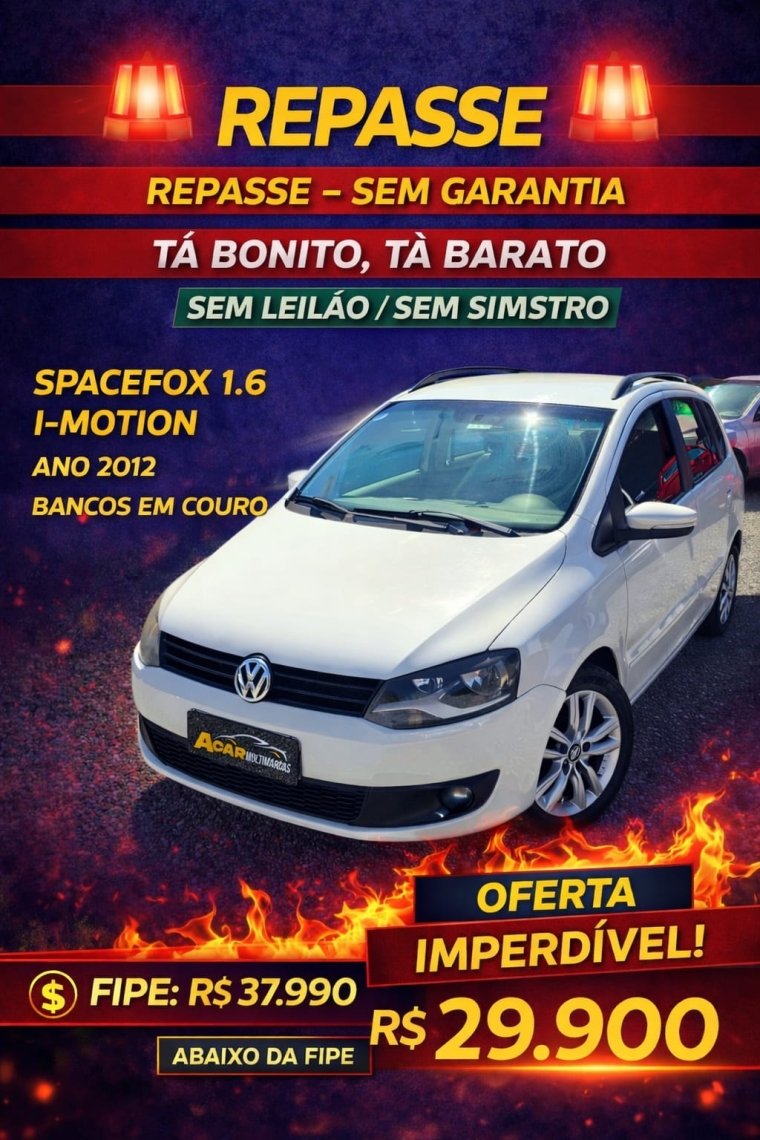 Volkswagen SpaceFox TREND I MOTION 1.6 T. Flex 8V na cor Branco em Curitiba / PR - 895915