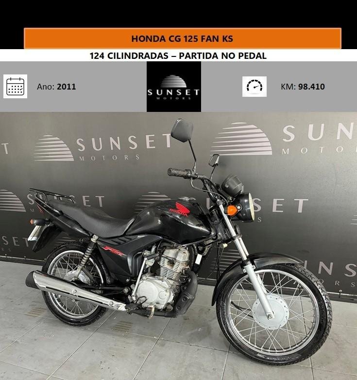 Honda CG 125 FAN / FAN KS / 125 i FAN  na cor Preto em Itajaí / SC - 904229