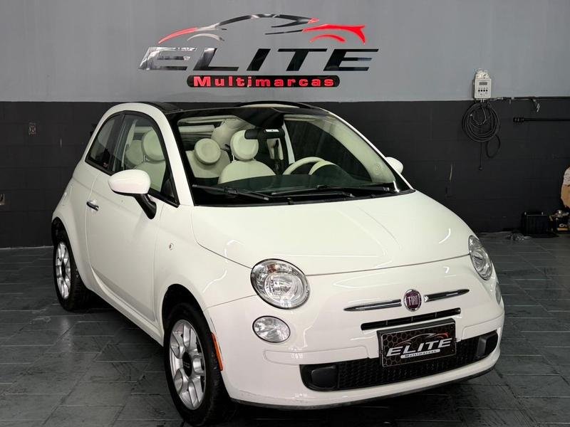 Fiat 500 Cabrio Dualogic Flex 1.4 8V na cor Branco em Curitiba / PR - 9053
