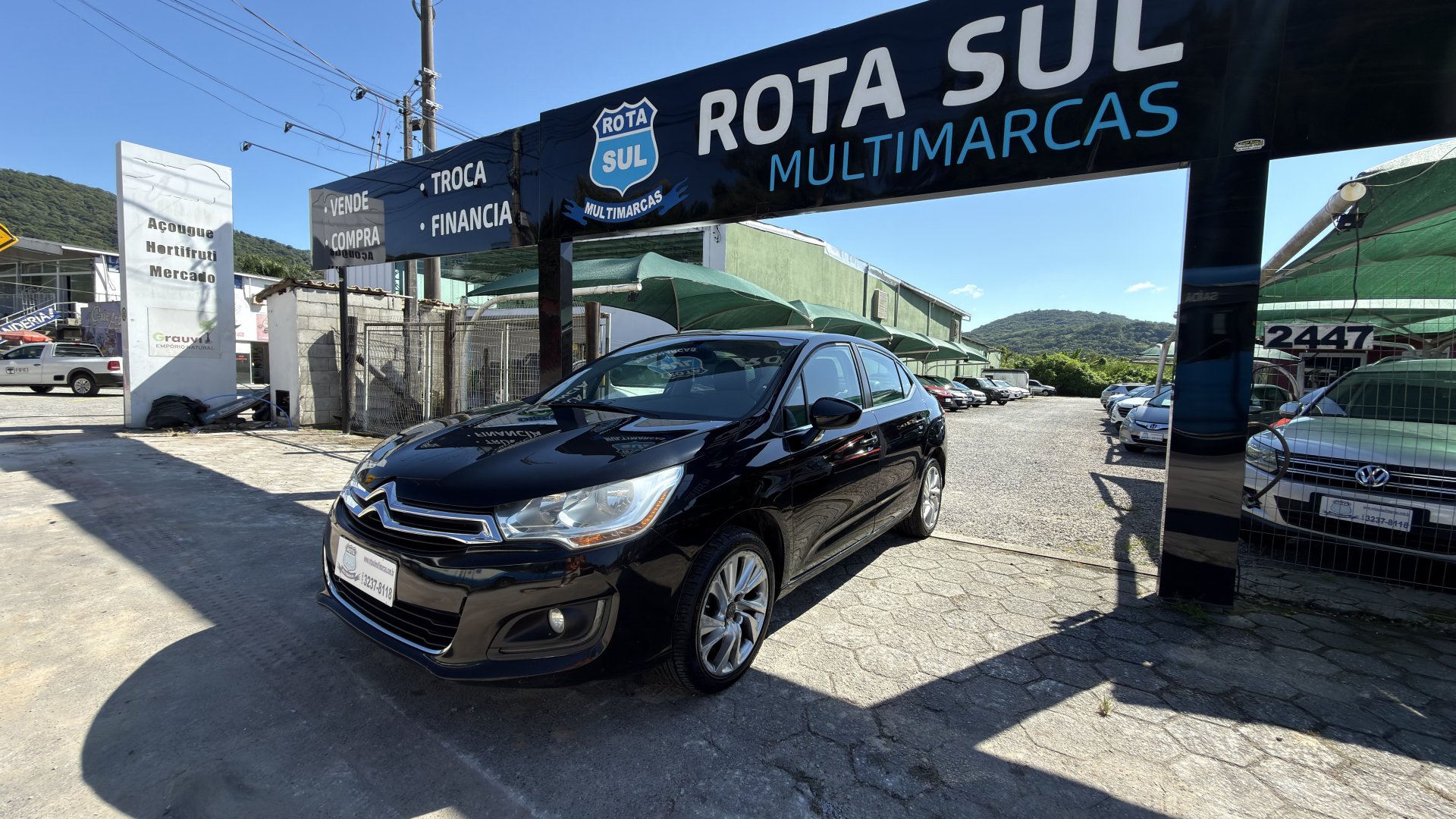 Citroën C4 Lounge Exclusive 1.6 Turbo 4p Aut. na cor Preto em Florianópolis / SC - 905386