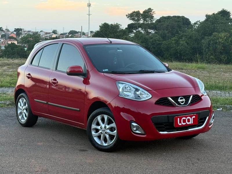Nissan MARCH SV 1.6 16V Flex Fuel na cor Vermelho em Curitiba / PR - 906525