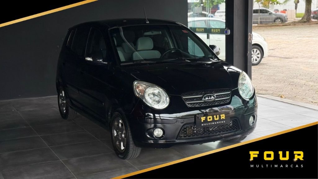 Kia Picanto EX 1.1/1.0/ 1.0 Flex Mec. na cor Preto em Florianópolis / SC - 918447
