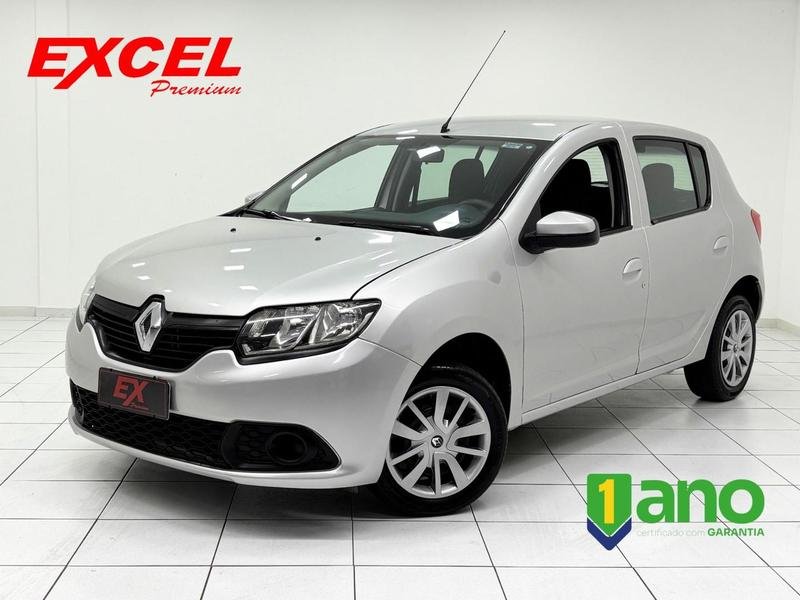 Renault Sandero Authentique Flex 1.0 12V 5p na cor Prata em Curitiba / PR - 919108