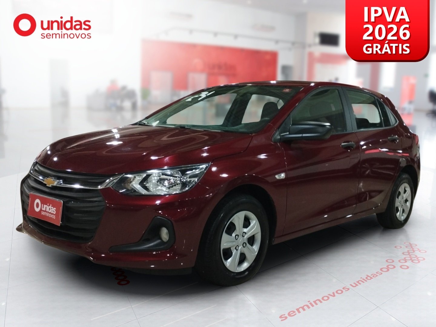 Chevrolet Onix HATCH 1.0 12V Flex 5p Mec. na cor Vermelho no Canoas / RS - 919190