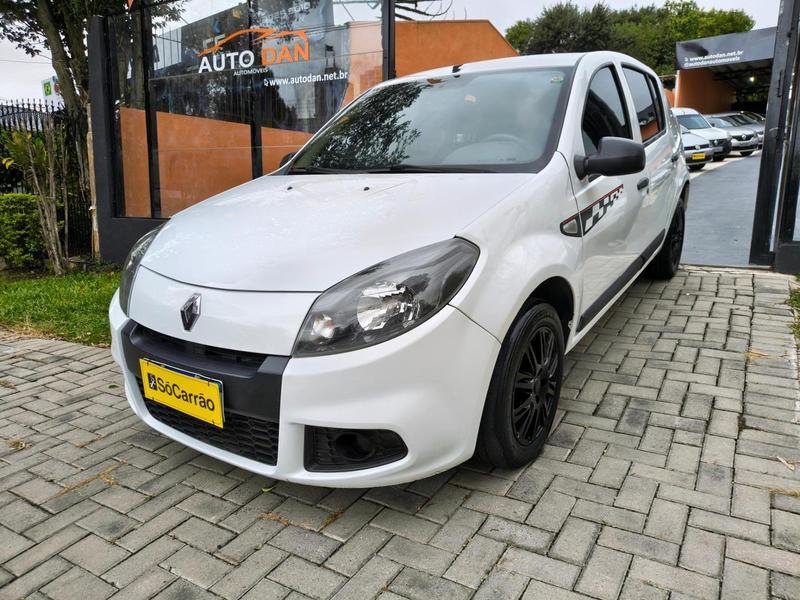 Renault Sandero Authentique Hi-Flex 1.0 16V 5p na cor Branco em Curitiba / PR - 920204