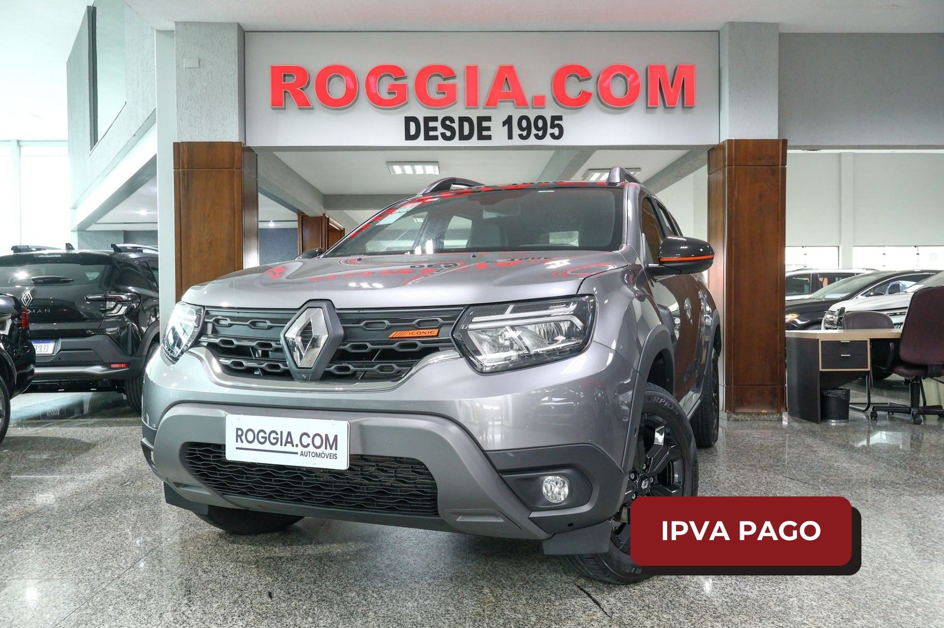 Renault Duster Iconic Plus 1.3 TB 16V Flex Aut. na cor Cinza em Curitiba / PR - 921325