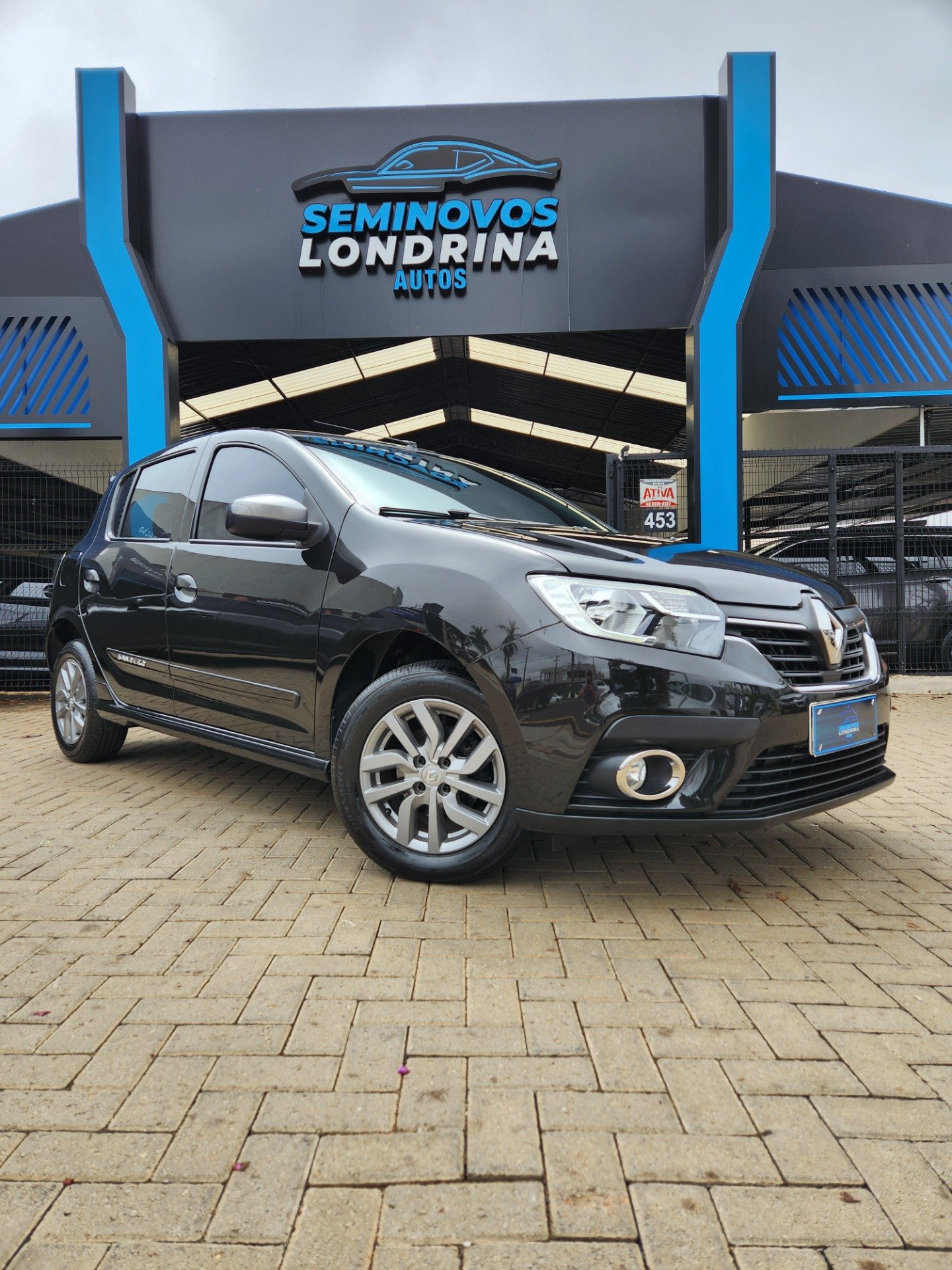 Renault Sandero GT line/RLIN Flex 1.0 12v 5p na cor Preto em Londrina / PR - 921724