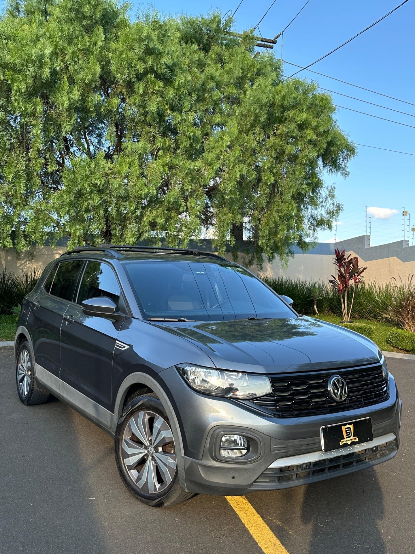 Volkswagen T-Cross Comfor. 200 TSI 1.0 Flex 5p Aut. na cor Cinza em Ponta Grossa / PR - 921883