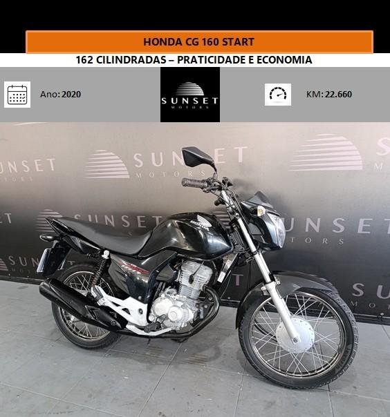 Honda CG 160 START  na cor Preto em Itajaí / SC - 924908